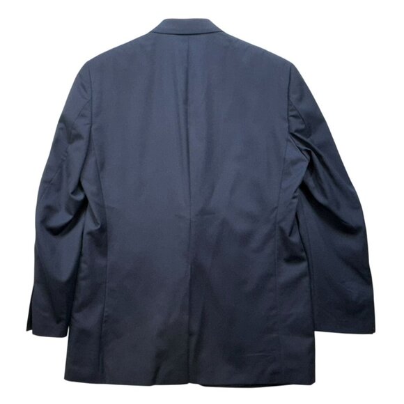 Chaps Mens Wool Blazer Jacket 42L Navy Blue Two Gold Button Old Money - Picture 11 of 13